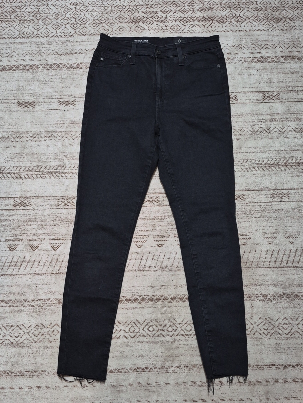 AG Adriano Goldschmied Black Skinny High-Rise Jeans